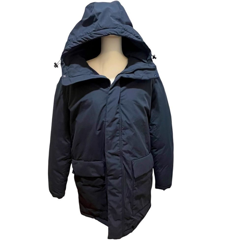 NWT Gap Parka water repellant jacket size small with hood navy